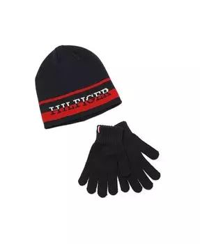 Комплект из шапки и перчаток Big Boys Tommy Hilfiger, красный