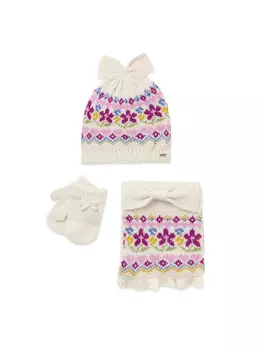 Комплект из шапки шарфа и перчаток Mayoral, экрю