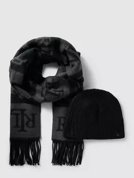 Комплект из шарфа и шапки Lauren Ralph Lauren, черный