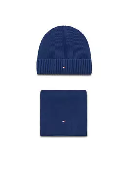 Комплект из шарфа и шапки Tommy Hilfiger, синий