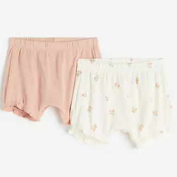 Комплект из шорт H&M Peaches Jersey, 2 предмета, розовый