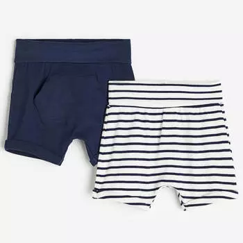 Комплект из шорт H&M Striped Jersey, 2 предмета, синий