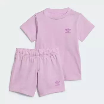 Комплект из шорт и футболки Adidas, цвет Bliss Lilac