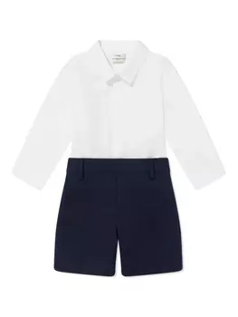 Комплект из шортов и рубашки Fendi Kids, белый
