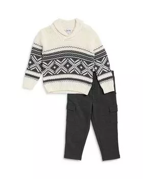 Комплект из свитера и брюк-карго для мальчиков в стиле «фэр-айл» — Little Kid Splendid, мультиколор