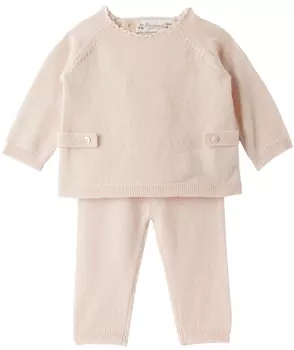 Комплект из свитера и леггинсов Baby Pink Bamba Bonpoint
