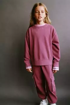Комплект из свитшота и джоггерсов ZARA, розовый