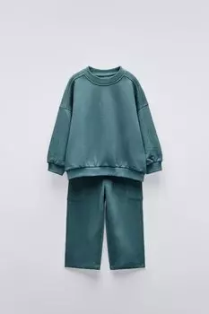 Комплект из толстовки и брюк для бега трусцой ZARA, цвет duck blue