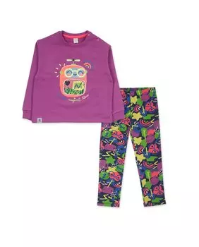 Комплект из толстовки и плюшевых леггинсов для девочки Tuc tuc, сиреневый