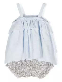 Комплект из топа и блумеров с муслиновым эффектом TEDDY & MINOU, синий