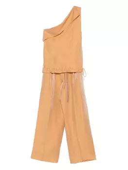 Комплект из топа и брюк прямого кроя Alysi, коричневый