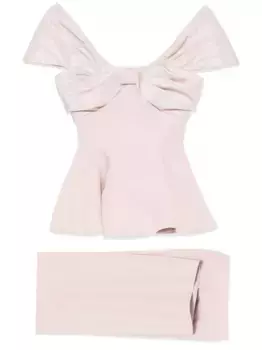 Комплект из топа и брюк с драпировкой Saiid Kobeisy, розовый