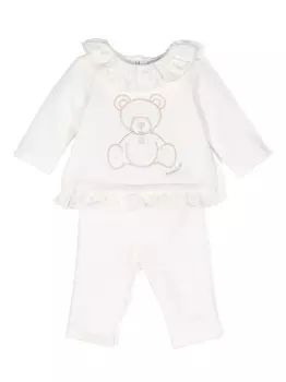 Комплект из топа и брюк с вышивкой Patachou, белый