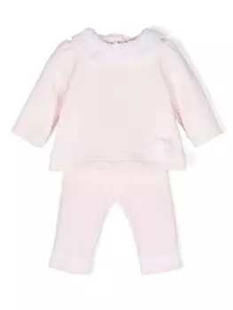 Комплект из топа и брюк с жаккардовым узором Patachou, розовый