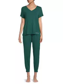 Комплект из топа и джоггеров из двух частей Calvin Klein Green