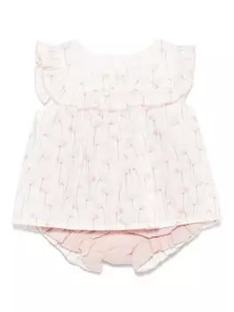 Комплект из топа и шортов с цветочным принтом Patachou, розовый