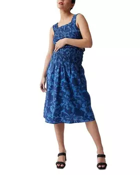 Комплект из топа и юбки с цветочным принтом Ingrid & Isabel для беременных, синий