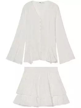 Комплект из топа и юбки со складками b+ab, белый