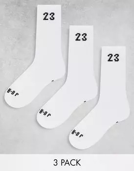 Комплект из трех белых носков Jordan Essentials
