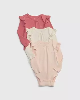 Комплект из трех боди для девочек Gap, мультиколор