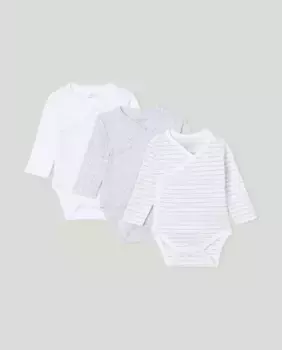 Комплект из трех боди для мальчика Cotton Juice, черный