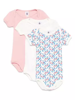 Комплект из трех боди Petit Bateau, белый