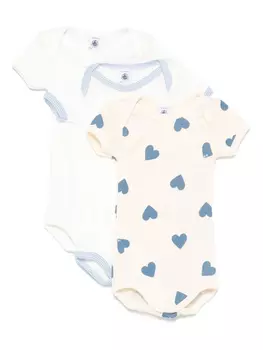 Комплект из трех боди Petit Bateau, белый