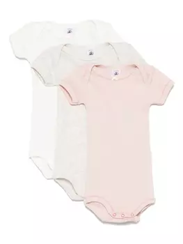 Комплект из трех боди Petit Bateau, розовый