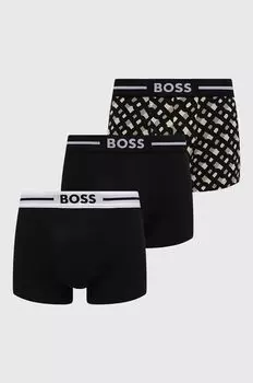 Комплект из трех боксеров Boss, черный