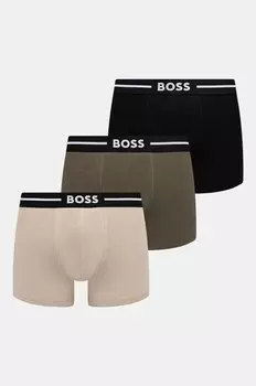 Комплект из трех боксеров Boss, черный