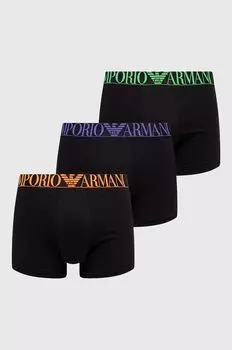 Комплект из трех боксеров Emporio Armani Underwear, черный