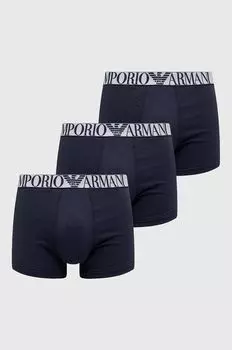 Комплект из трех боксеров Emporio Armani Underwear, темно-синий