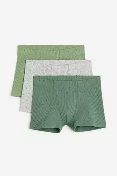 Комплект из трех боксеров H&M, зеленый