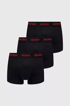 Комплект из трех боксеров Hugo, черный