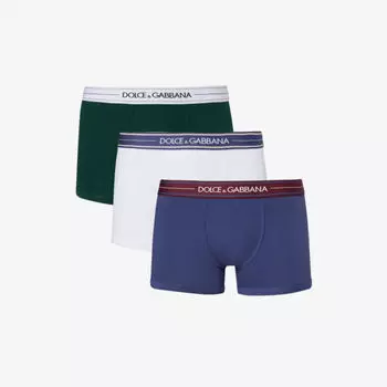 Комплект из трех боксеров из эластичного хлопка с фирменным поясом Dolce & Gabbana, цвет combined colour