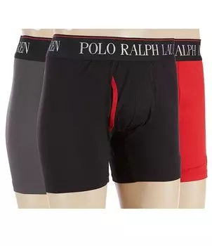 Комплект из трех боксеров из микрофибры Polo Ralph Lauren 4D-Flex Cool, красный