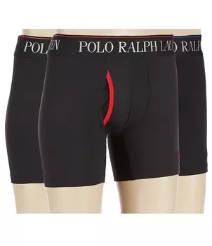 Комплект из трех боксеров из микрофибры Polo Ralph Lauren 4D-Flex Cool, черный