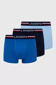 Комплект из трех боксеров Lacoste, темно-синий