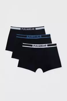 Комплект из трех боксеров с контрастным логотипом на талии PULL&amp;BEAR
