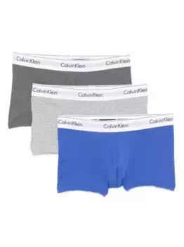 Комплект из трех боксеров с логотипом Calvin Klein Underwear, синий