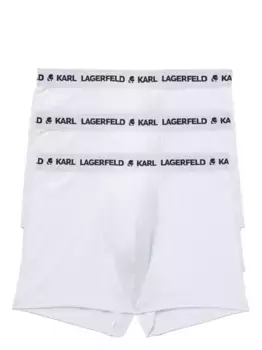 Комплект из трех боксеров с логотипом KARL LAGERFELD, белый