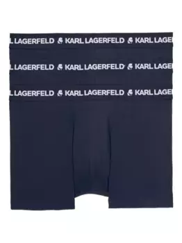 Комплект из трех боксеров с логотипом KARL LAGERFELD, синий
