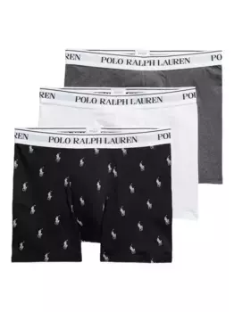 Комплект из трех боксеров с логотипом POLO RALPH LAUREN, черный