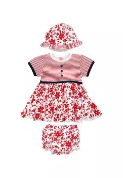 Комплект из трех частей платье + шорты + шляпа любимые вещи платья BABY SWEETS, цвет Rot Neugeborene