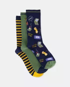 Комплект из трех детских носков Cotton Juice, мультиколор