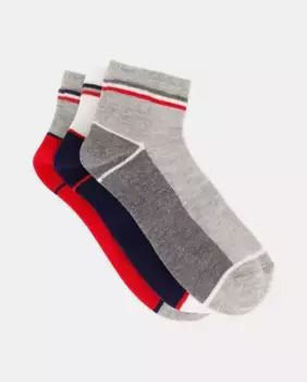 Комплект из трех детских носков до щиколотки Cotton Juice, мультиколор