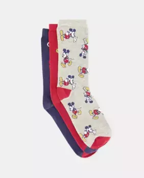 Комплект из трех детских носков с Микки Маусом Cotton Juice, мультиколор