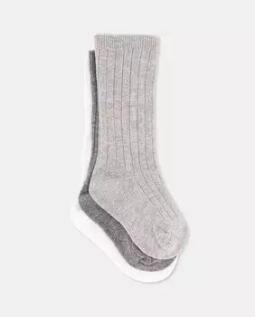 Комплект из трех детских носков с резинкой Cotton Juice, серый