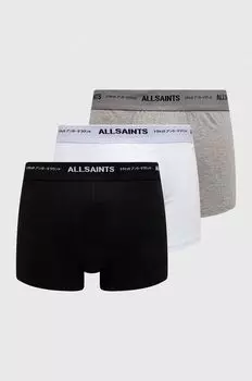 Комплект из трех хлопковых боксеров UNDERGROUND AllSaints, черный