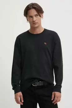 Комплект из трех хлопковых топов с длинными рукавами Abercrombie & Fitch, черный
